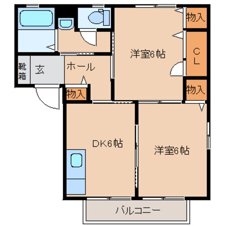 プラウドAの物件間取画像